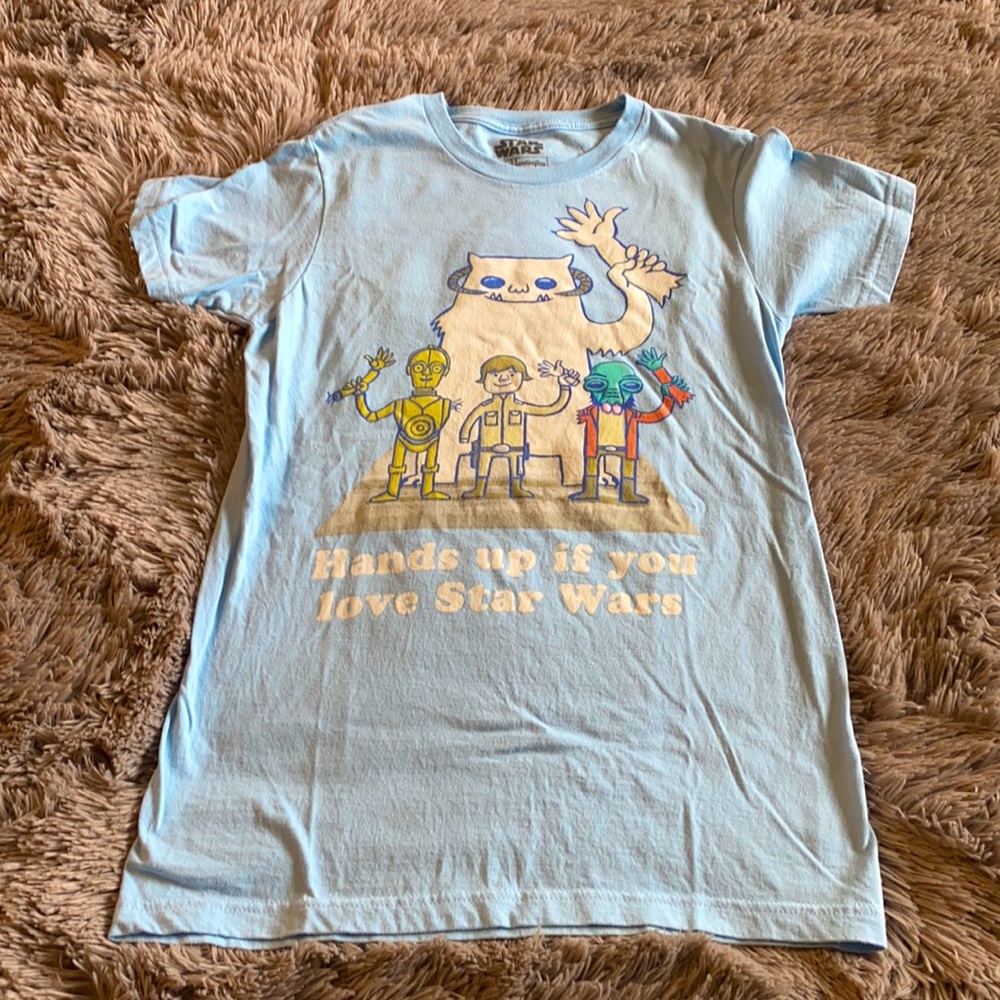 Star Wars T SHIRT Blue shirt sleeves Star Wars robot monsters holiday gifts